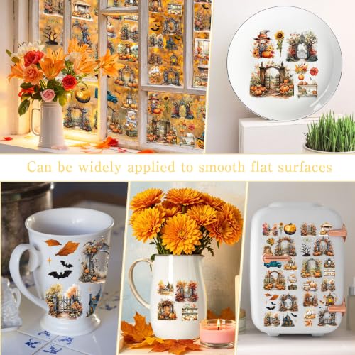 16 Pcs Fall Garden Rub-On Transfers for Furniture & Crafts, 6 x 6 Inch - style: Fall Garden