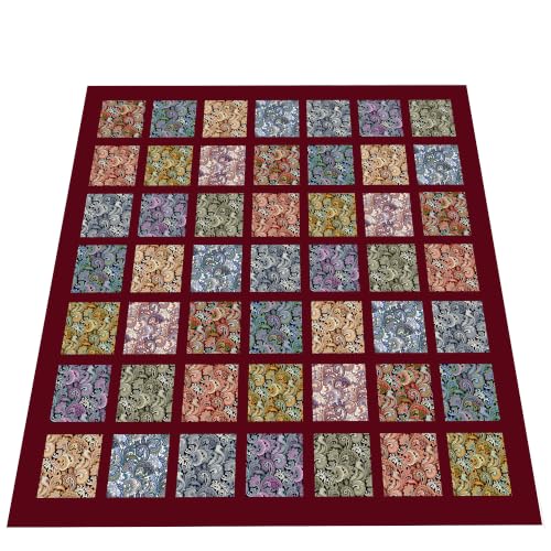 10" 50pcs Cotton Fabric Squares for Sewing Quilting Supplies- Dark Paisley - color: Dark Paisley, size: 50 PCS 10"x10"