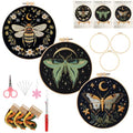 LYMIGER 3 Packs Embroidery Kit for Adults, Embroidery for Beginners (Bee-1) - color: Bee-1