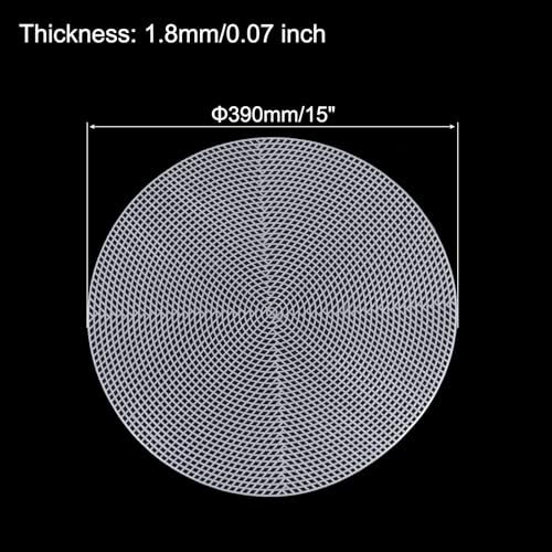 MECCANIXITY 4pcs 15" Plastic Mesh Canvas Sheet 5 Count Round Needlepoint Blank Canvas for Embroidery Knit Crochet Acrylic Yarn Crafting, White - size: 15"