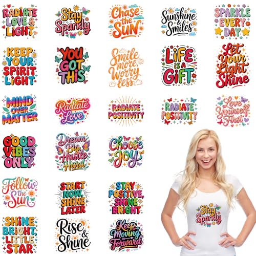 Inspirational Quote DTF Transfers Ready to Press 24 Pcs - color: Inspirational Quote