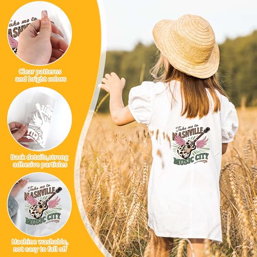 20 Sheets Western Cowboy Iron on Transfers for T-Shirts - style: Western Cowboy