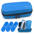 YOUSHARES Insulin Cooler Travel Case - EVA Protective Diabetic Medication Cooling Bag, Refrigerated Insulated Storage Kit for Insulin Pen and Diabetes Supplies with 3 TSA Approved Ice Packs - color: Y2_EVA blue