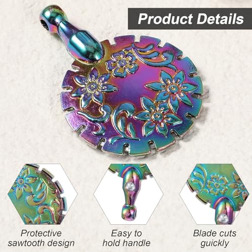 3 PCS Yarn Cutter Pendant Antique Gold Silver Metal Pendant Thread Cutters Floss Round Yarn Cutter Tool Round Shape for DIY Sewing Tools Knitting Supplies