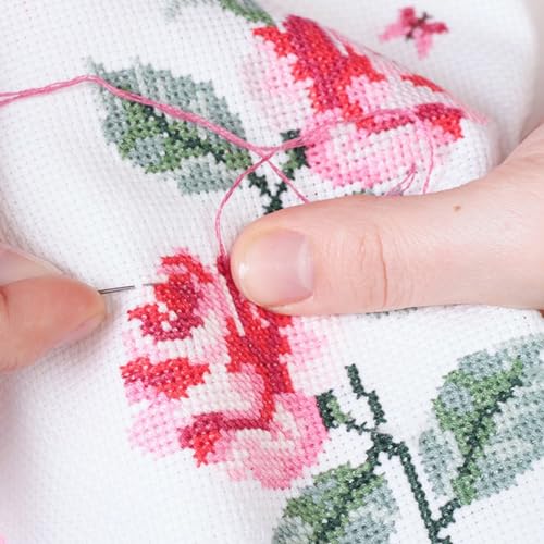 12 Pcs 12 x 18 Inch 14 Count Aida Cloth Cross Stitch Fabric, Pre-Cut Cotton Embroidery Fabric Cloth for DIY Handmade Needlework Art Craft