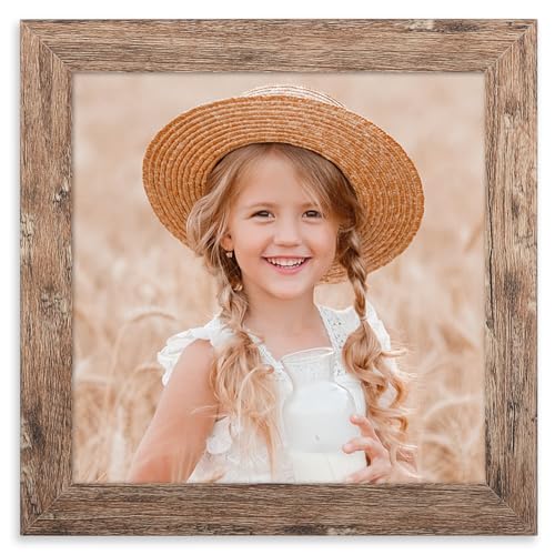4x4 Picture Frame Wood Square Photo Frame Vintage Brown - color: Brown, size: 4x4