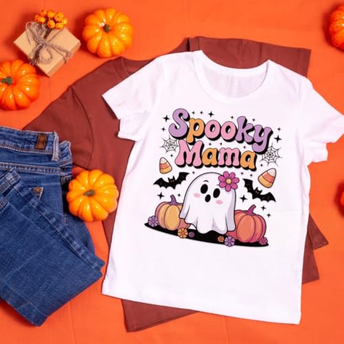 20 Pcs Halloween DTF Transfers Ready to Press - Funny Ghost Pumpkin Iron on Decals, Witch Black Cat Heat Transfer Designs for Shirts, Hoodies, Tote Bags, Pillow Covers, DIY Party Crafts - color: Halloween Funny Ghost