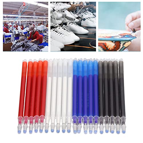 80Pcs Heat Erasable Pens Refills,4 Bright Colors High Temperature Disappearing Pen Refill Dressmaking Patchwork Marking Pens for Sewing Clothing Handicarft Needlework