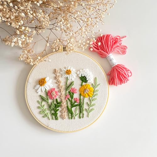 Myfelicity Punch Needle Kit for Beginners Adults – Complete Embroidery Set with Needles, Threads, Fabric & Patterns for DIY Craft Projects