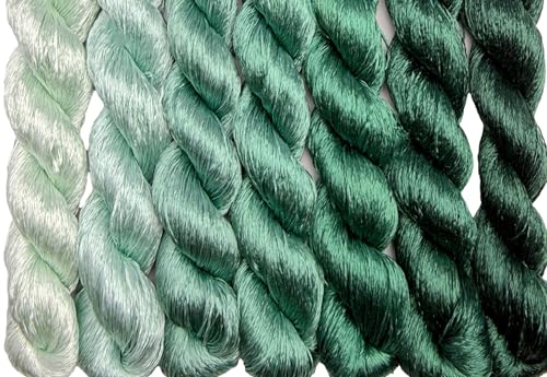 100% Mulberry Silk Embroidery Thread 7 Colors 110m Each (50) - color: C50