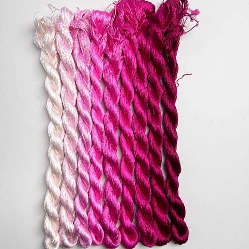 100% Mulberry Silk Embroidery Thread 9 Colors 110m Each (39) - color: 39