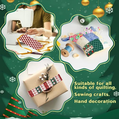 ZMAAGG Jelly Roll Fabric, 32PCS Jelly Roll, Christmas Style Quilting Fabric - color: Multicolor