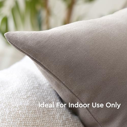 Encasa XO Throw Pillow Covers, Cotton, No Inserts 20"x20" - color: Beige, size: 20" x 20" (Pack of 2)