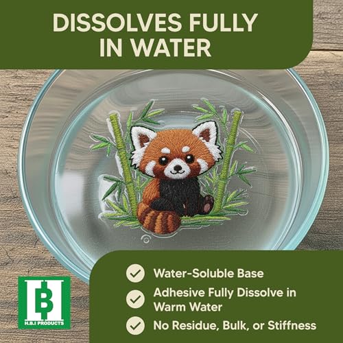 HBI Sticky Wash Away Printable Stabilizer Sheets, 8.5 x 11 in, 12 Pack - size: 12pcs 8.5”x12