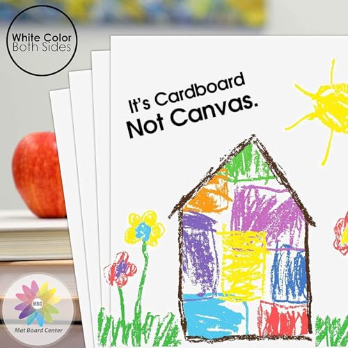 Mat Board Center 10 Pack Uncut Mat Boards, 8.5x11 White Matboards - size: 8.5x11