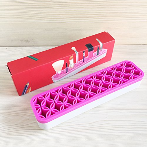 Desktop Organizers ,Cosmetic Storage Box& Desktop Storage Box Pink - color: Pink