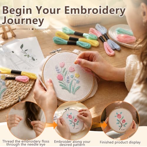 Embroidery Floss, 12 Colors Cotton Friendship Bracelet String - color: Pastel Series