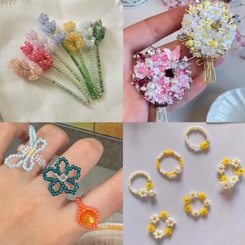 11200pcs Glass Seed Beads for DIY Crafting Bracelet Necklace Embroidery Jewelry Making Supplies (3mm, 400pcs/Color, 28 Colors, Yellow Scheme) - color: Yellow