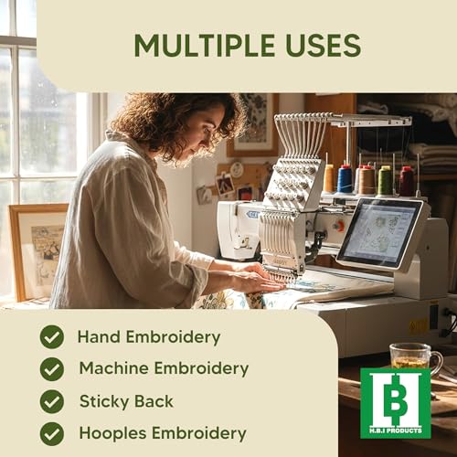 HBI Sticky Wash Away Printable Stabilizer Sheets, 8.5 x 11 in, 12 Pack - size: 12pcs 8.5”x12