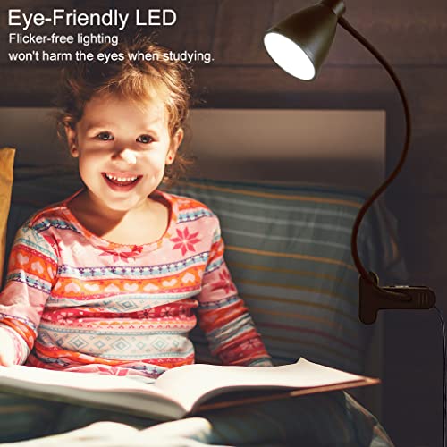 BOHON Desk Lamp 5 Color Modes 10 Brightness Dimmer Reading Light Black - color: Black
