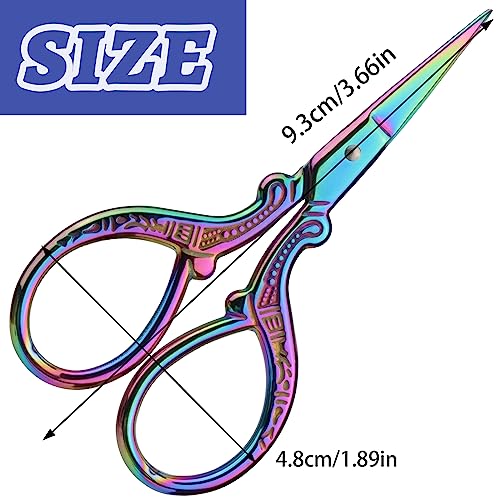 Small 3.6inch Embroidery Scissors Stainless Steel Sharp Scissors - color: Multicolor