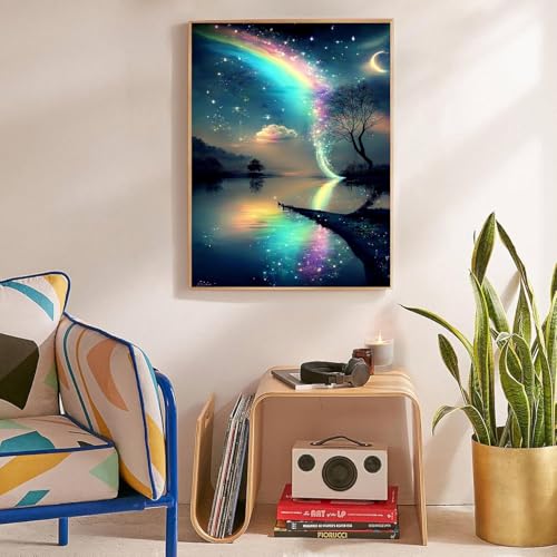 Starry Sky Cross Stitch Kits for Beginners Adults, Landscape Patterns Dimensions Needlepoint Art Crafts,Counted Cross Stitch Kits Embroidery Kits for Beginners Adults for Home Decor 11.8X15.7inch - color: Cross Stitch-1014-6