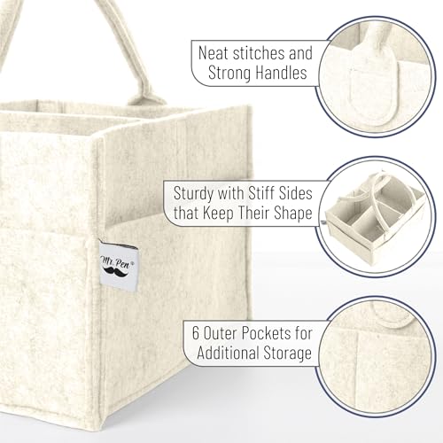 Mr. Pen- Baby Diaper Caddy Organizer, Beige, Medium - color: Beige, size: 1 Pack, Regular