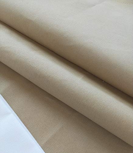 19" x 28" 14CT Counted Cotton Aida Cloth Cross Stitch Fabric (Khaki) - color: Khaki