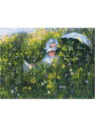 RIOLIS 1850 in the Meadow After C. Monet's Painting Cross Stitch Kit