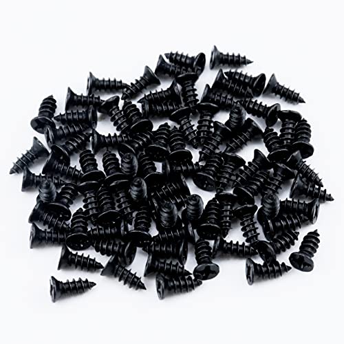 Sawtooth Picture Hangers,100 Pcs Black Steel Photo Frame Hanging Hangers 200 Screws for Wall Clock Paintings Wood Craft Decor Artwork Signs Posters Picture Frame Sketch Hanger,Cross-Stitch (Black) - color: Black