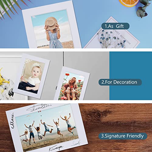 Somime 10 Pack White Picture Mat Set,16x20 Precut Mat for 11x14 Photos - size: white 10pc sets 16x20
