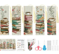 VIGEGU 5 Pack Coffee Book Cross Stitch Bookmark Kits for Adult Beginners - color: COFFE BOOK