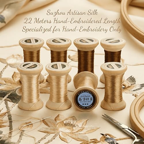 Natural 100% Mulberry Handmade Embroidery Silk Thread Silk Floss (54) - color: 54
