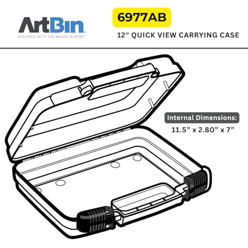 ArtBin 12-Inch Quick View Deep Base Carrying Case, Translucent - size: 12 inch - Deep