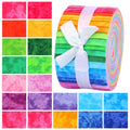 ZMAAGG Jelly Roll Fabric, 25 PCS Bright Color Jelly Roll, Quilting Fabric - color: Bright