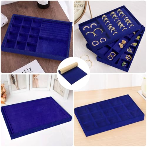 Self Adhesive Plush Velvet Fabric Sheets Velvet Flock Paper Roll Soft Flocking Fabric for Jewelry Box Felt Liner Furniture DIY Arts and Crafts 14 x 98 Inches Royal Blue - color: Royal Blue, size: 98"L x 14"W
