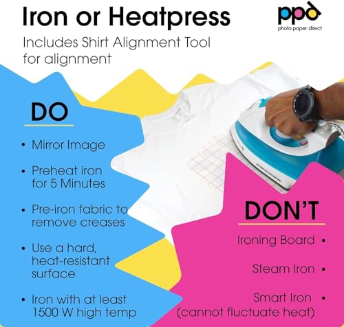 PPD 10 Sheets 11x17" Iron-on Heat Transfer Paper Dark Fabrics Inkjet - size: 11 x 17, style: Dark (10 Sheets)