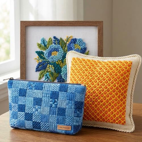 18 Mesh Roll Blank Needlepoint Canvas 15.7"x60" No Folds to Stitch