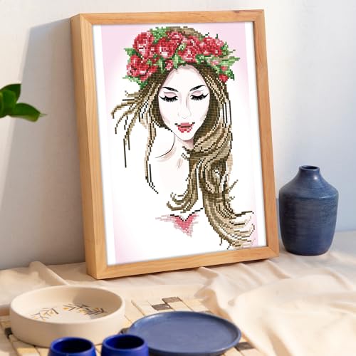 DIAMOND DOTZ Garland Beauty Diamond Painting Kit for Adults with Gems - size: 16 x 11 in