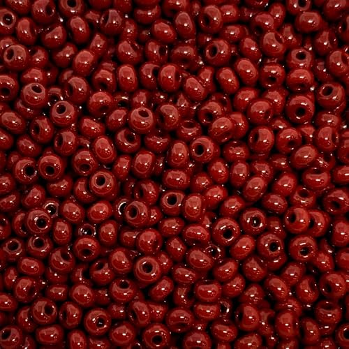 Czech 6/0 Glass Seed Beads 20 Grams 280 Pcs (Brown) - color: Brown