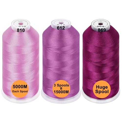 New brothread Huge Spools Embroidery Machine Thread -Different Purples - color: 3xDIFFERENT PURPLES