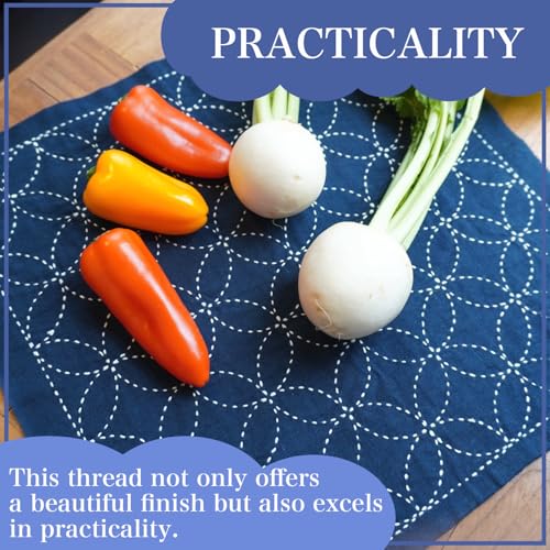 Daruma Sashiko Mini Skein Thread Set 100% Cotton Embroidery Floss for Hand Stitching and Crafts | Zipper Bag & 3 Bird Thread Cards | Made in Japan (20 Colors/Thin) - color: 20 Colors / Thin
