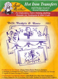 Belle, Baskets & Roses Aunt Martha's Hot Iron Embroidery Transfer