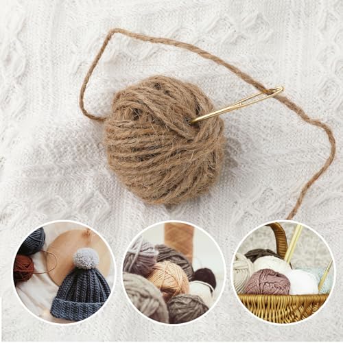 Large Eye Sewing Needles Set, Yarn Sewing Needle Sharp Tapestry Needles Tapestry Needle Bent Needles Hand Knitting Needles Bent Tip Yarn Needles for Hand Knitting