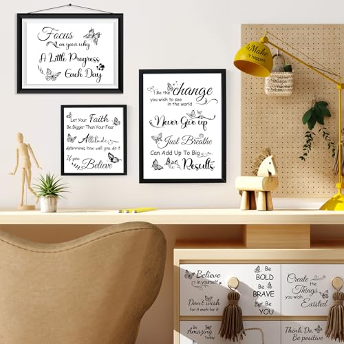 Wxiben 6 Pcs Inspirational Words Rub on Transfers for Crafts and Furniture - style: Inspirational Words