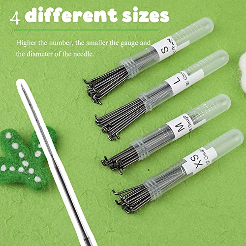 Wonvoc 80 Pcs Needle Felting Needles, 4 Sizes Triangle Felting Needles - color: triangle-80