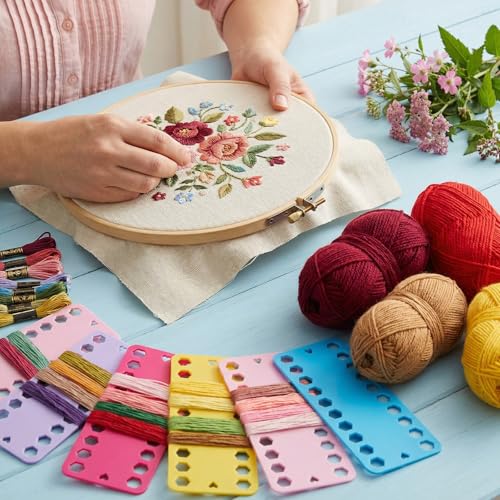 Embroidery Thread Organizer, 10 Colorful Portable with 20 Holes Each