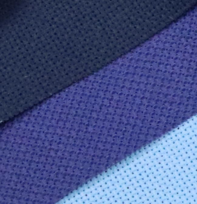 KCS 3 pc of 15" x 18"(38cmx45cm) 18 Count Cross Stitch Cotton Aida Cloth Needlework Rolled Fabric Box,18CT,Light Blue+Royal Blue+Navy Blue - color: Light Blue+royal Blue+navy Blue, size: 18CT