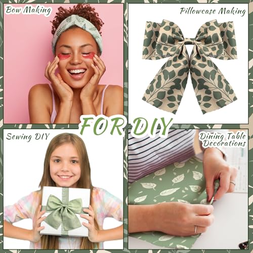Hosuly 40 Pcs Sage Green Fabric Strips Jelly Elegant Quilting Fabric Scraps - color: Sage Green