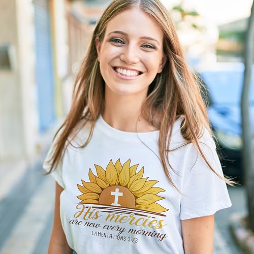 Dazoratix Christian Iron on Patches - 30 Sheets Religious Transfers Ready to Press Bible Verse Religion Heat Transfer Design Stickers for T-Shirts Backpacks Women Girl DIY Crafts Clothing Decorations - style: Christian-30PCs
